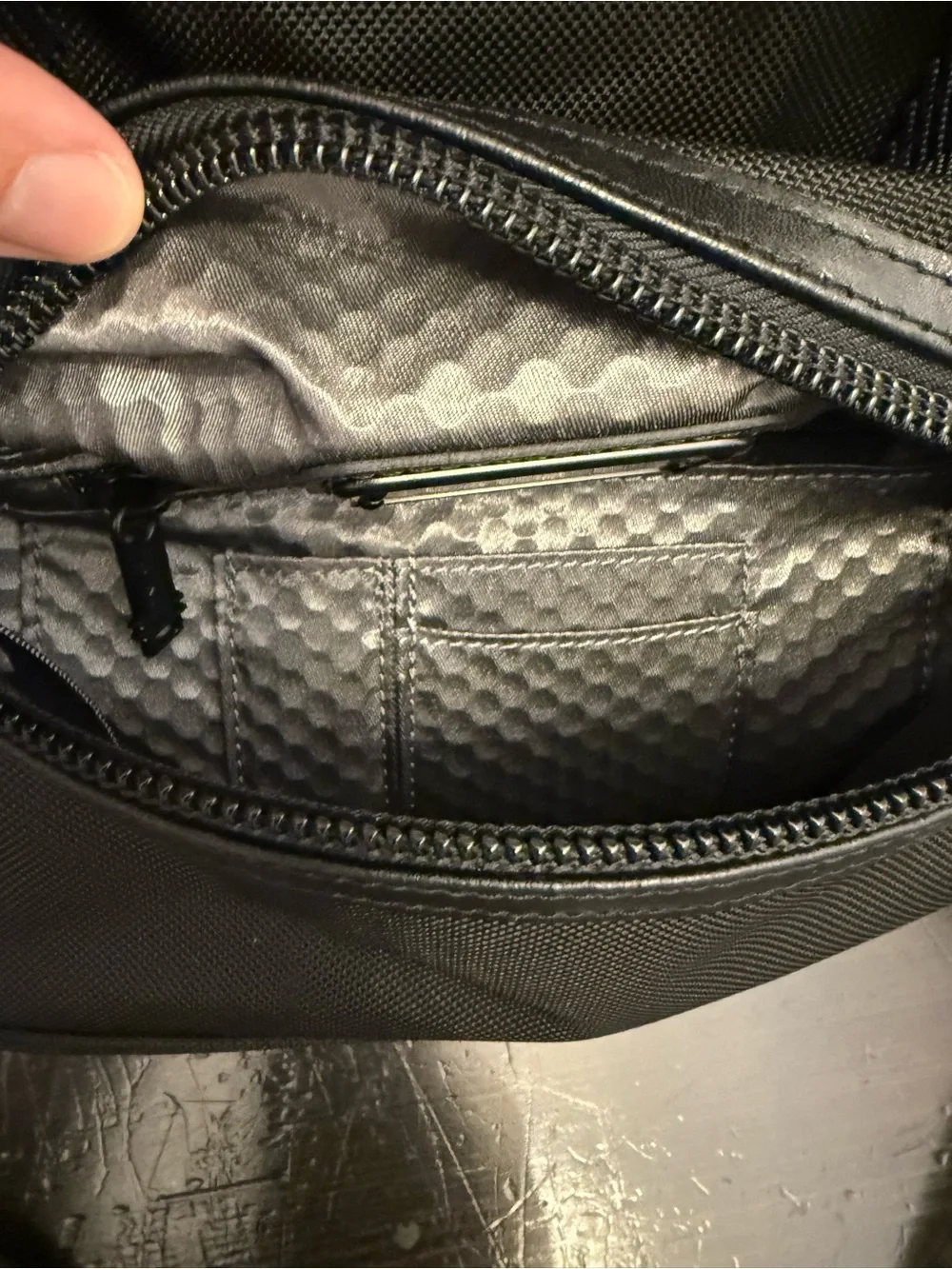 Tumi Black Men's Laptop Briefcase with Front Zip Pocket